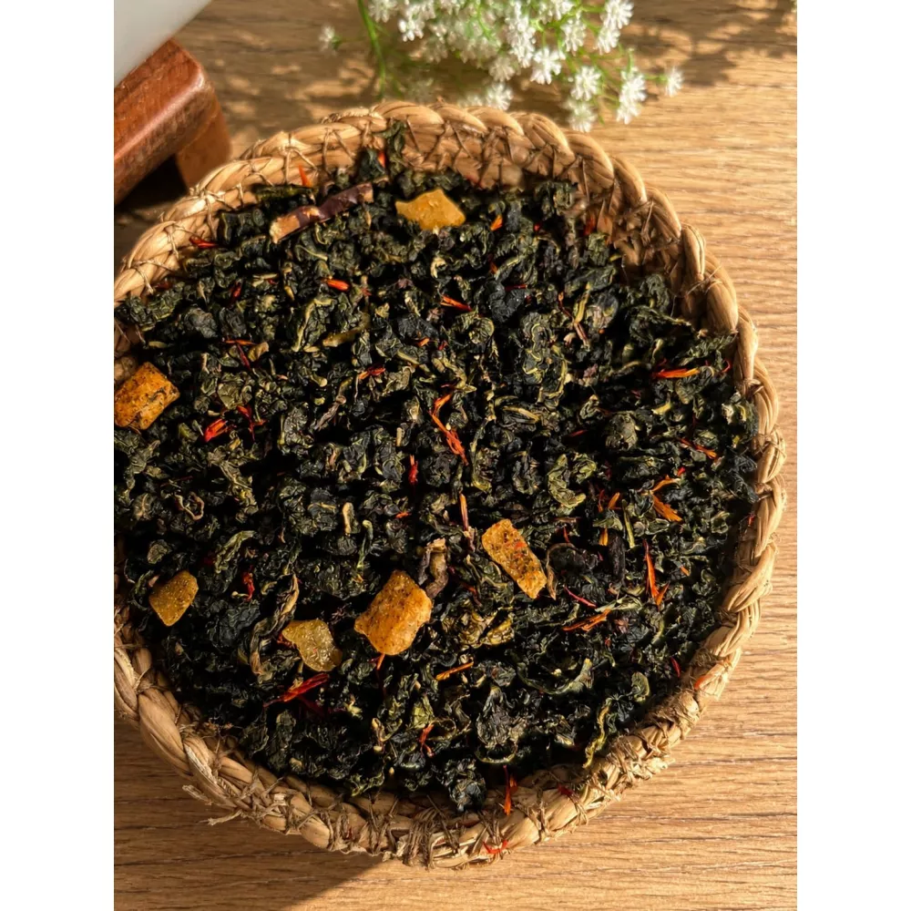 Yaşıl Oolong çayı (manqo əlavəli) 500qr